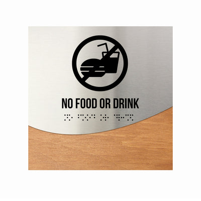 Information Signs - No Food Or Drink Signage "Jure" Design