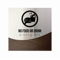 Information signs No Food Or Drink Sign: Stainless Steel & Wood Sign with Inscription  — "Jure" Design - Photo #4