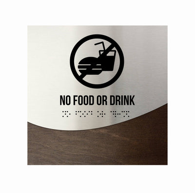 Information Signs - No Food Or Drink Signage "Jure" Design