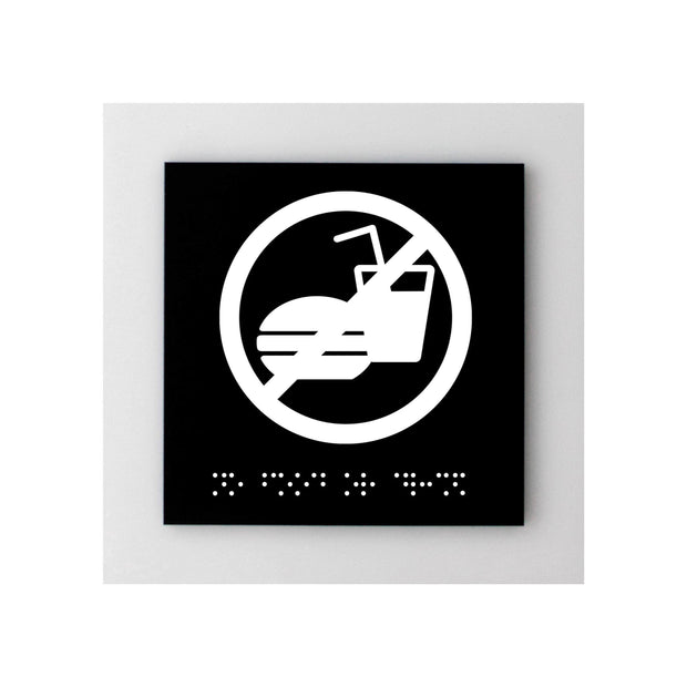 Information signs Acrylic No Food Or Drink Sign - "Simple" Design