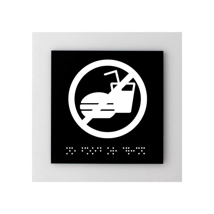 Information signs Acrylic No Food Or Drink Sign - "Simple" Design