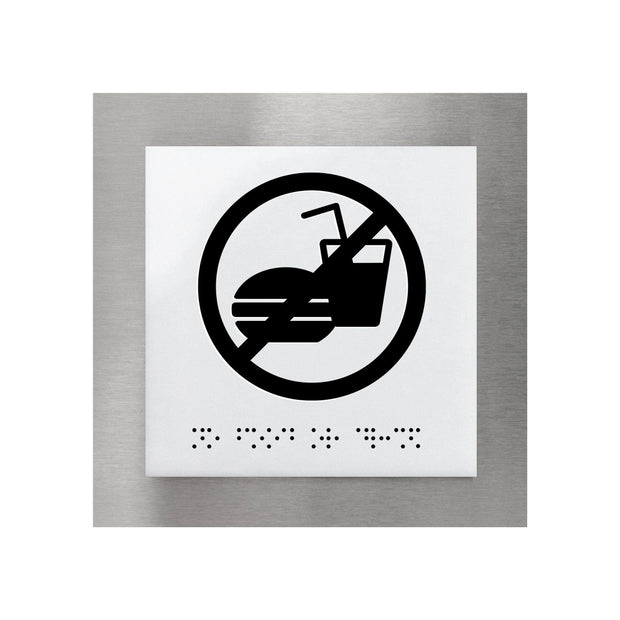 Information signs Steel No Food Or Drink Sign - "Modern" Design