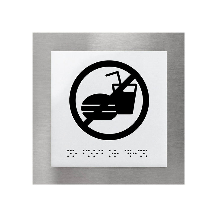 Information signs Steel No Food Or Drink Sign - "Modern" Design