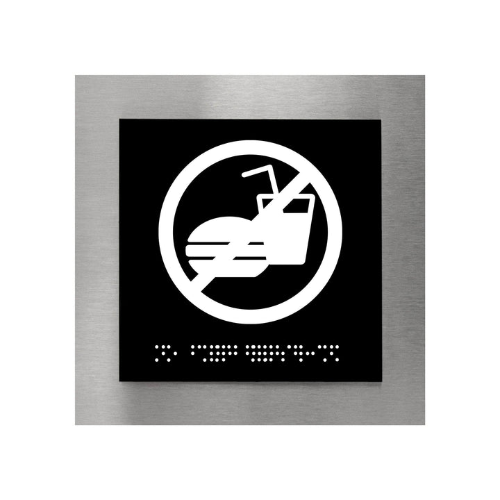 Information signs Steel No Food Or Drink Sign - "Modern" Design