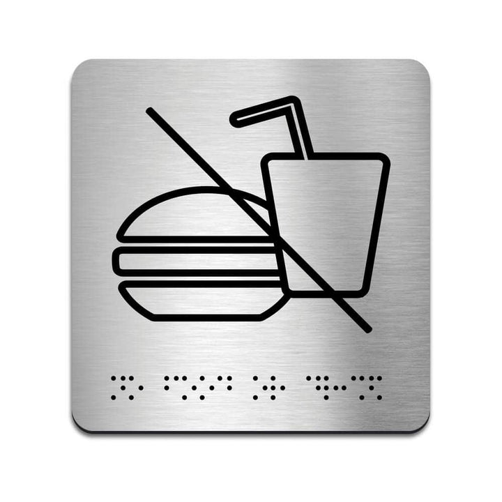 Information signs No Food Or Drink Sign - Steel Signage