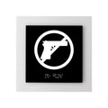 Information signs No Guns Sign: Acrylic Glass Door Plate — "Simple" Design - Photo #2
