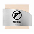 Door Signs No Guns Sings - Wood Sign - "Wave" Design - Photo #5