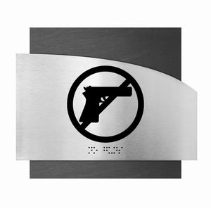 Information Signs - No Guns Sing Steel "Wave" Design