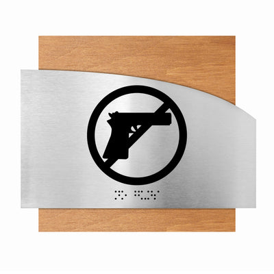 Information Signs - No Guns Sing Steel "Wave" Design
