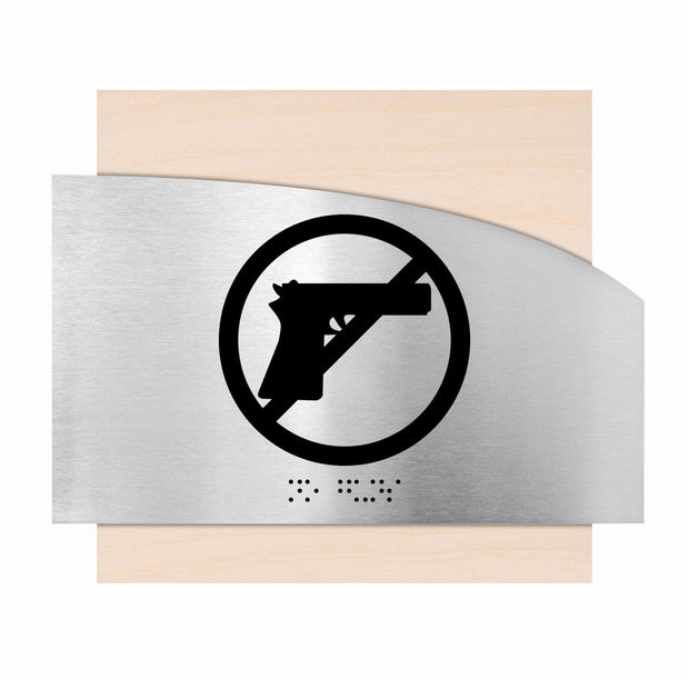 Information signs Steel No Guns Sing - "Wave" Design
