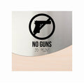 Door Signs No Guns Sign — Stainless Steel and Wood Door Sign — "Jure" Design - Photo #1