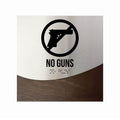 Door Signs No Guns Sign — Stainless Steel and Wood Door Sign — "Jure" Design - Photo #7