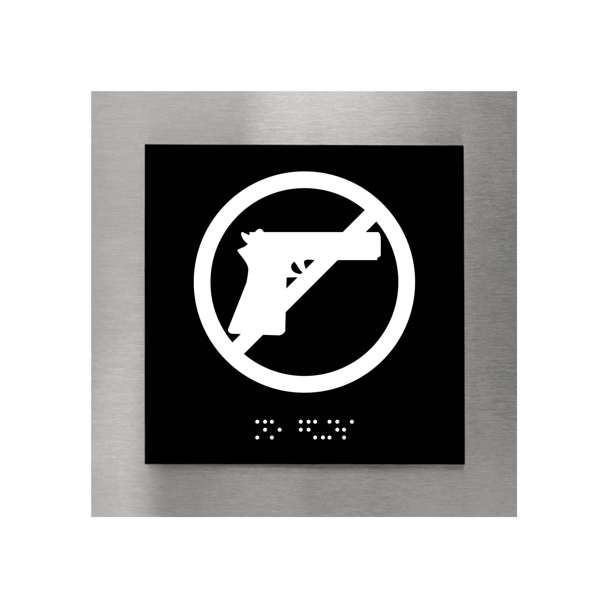 No Guns Signs: Steel Sign — 