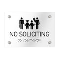 Information signs No Soliciting Sign Braille - Clear Acrylic - Photo #1