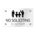 Information signs No Soliciting Sign Braille - Clear Acrylic - Photo #2