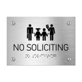 Information signs No Soliciting Signs - Stainless steel with Braille - Photo #1