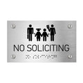 Information signs No Soliciting Signs - Stainless steel with Braille - Photo #3