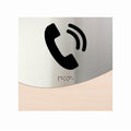 Door Signs Phone Sign - Wood & Stainless Steel Door Plate - "Jure" Design - Photo #3