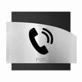 Door Signs Phone Signs - Wood & Stainless Steel Plate - "Wave" Design - Photo #3