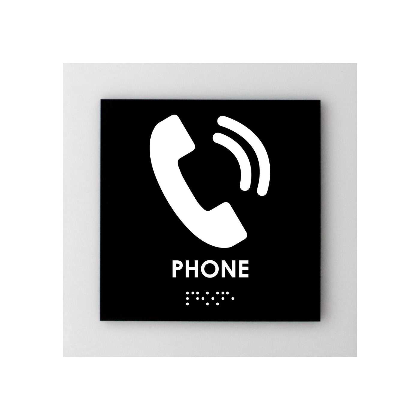 Information Signs - Acrylic Phone Sign "Simple" Design