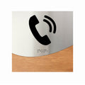 Door Signs Phone Sign - Wood & Stainless Steel Door Plate - "Jure" Design - Photo #4