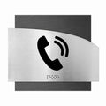 Door Signs Phone Signs - Wood & Stainless Steel Plate - "Wave" Design - Photo #2