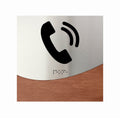 Door Signs Phone Sign - Wood & Stainless Steel Door Plate - "Jure" Design - Photo #1