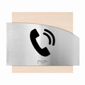 Door Signs Phone Signs - Wood & Stainless Steel Plate - "Wave" Design - Photo #1