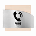 Door Signs Phone Signs - Stainless Steel & Wood Plate - "Wave" Design - Photo #6