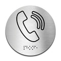 Information signs Phone Signs - Stainless Steel Sign with Braille - Photo #2