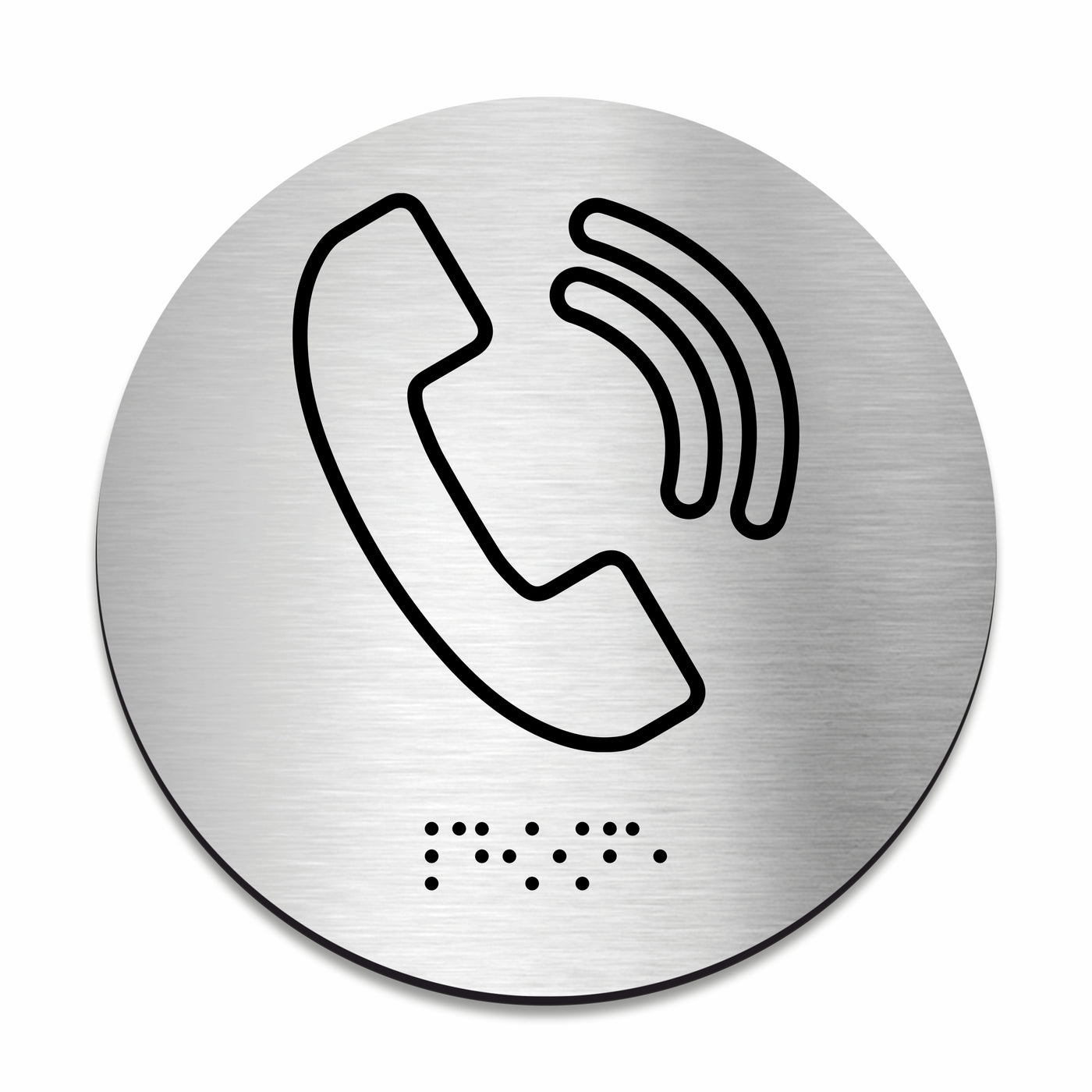 Information signs Phone Signs - Stainless Steel Sign with Braille