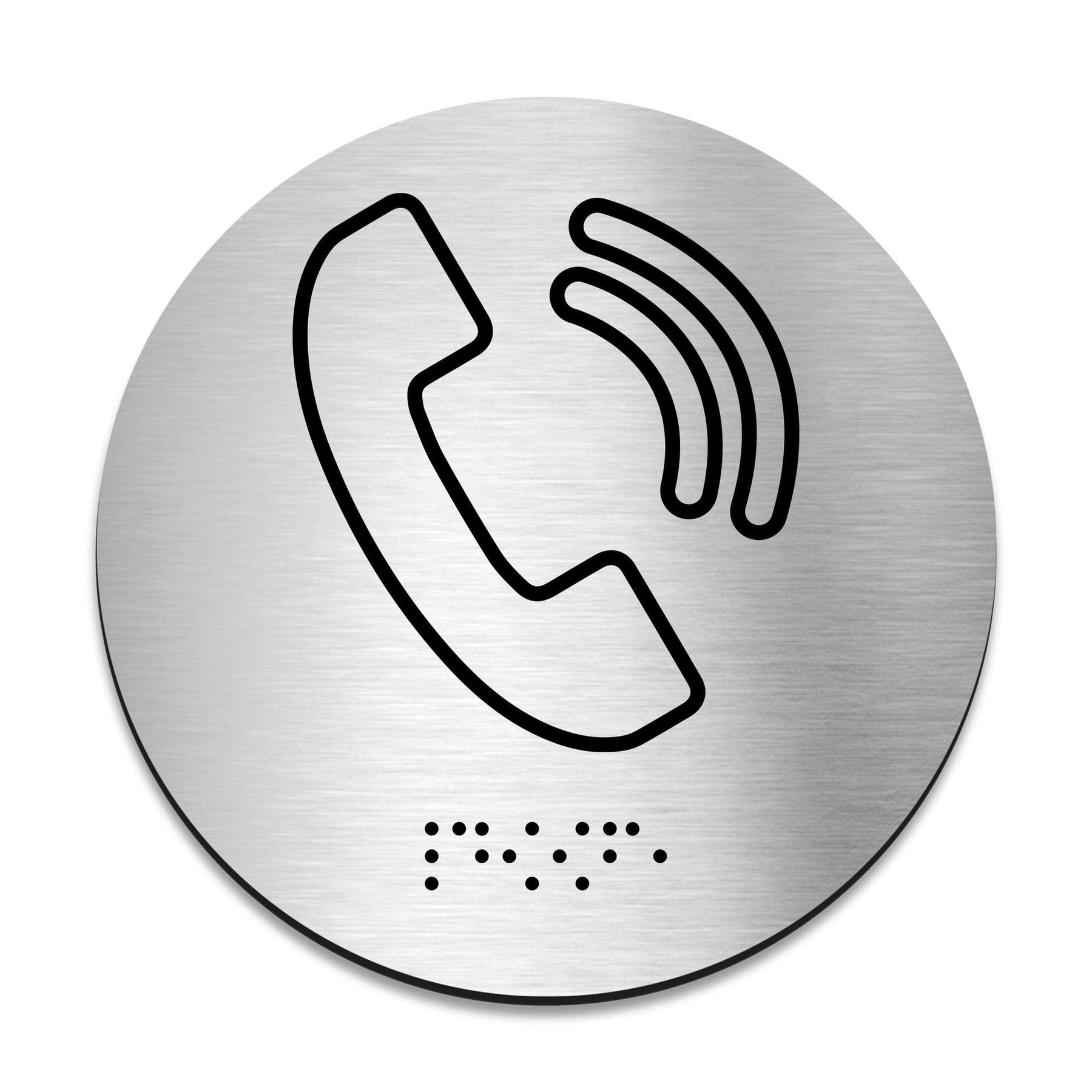 Phone Signs: Stainless Steel Sign with Braille – Bsign