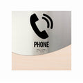 Door Signs Phone Sign - Stainless Steel & Wood Door Plate - "Jure" Design - Photo #4