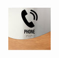Door Signs Phone Sign - Stainless Steel & Wood Door Plate - "Jure" Design - Photo #3
