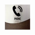 Door Signs Phone Sign - Stainless Steel & Wood Door Plate - "Jure" Design - Photo #1