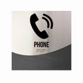 Door Signs Phone Sign - Stainless Steel & Wood Door Plate - "Jure" Design - Photo #6