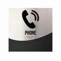 Door Signs Phone Sign - Stainless Steel & Wood Door Plate - "Jure" Design - Photo #5