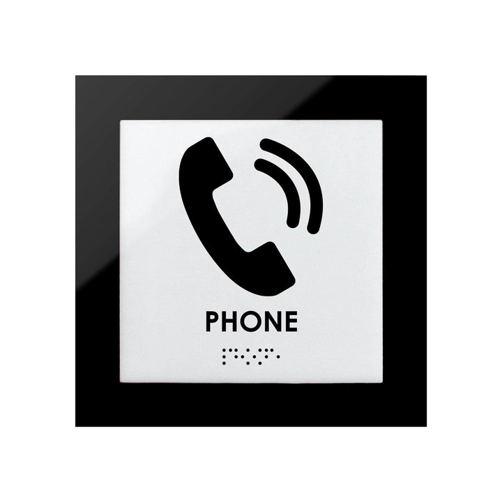 Information signs Phone Signs - Acrylic Sign with Inscription - "Simple" Design