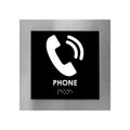 Information signs Braille Phone Signs - Steel Sign with Inscription - "Modern" Design - Photo #2