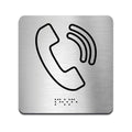 Information signs Phone Signs - Stainless Steel Sign with Braille - Photo #1
