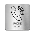 Information signs Braille Phone Signs - Stainless Steel Sign with Inscription - Photo #1