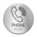 Information signs Braille Phone Signs - Stainless Steel Sign with Inscription - Photo #2