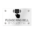 Information signs Please Ring Bell Sign Braille - Clear Acrylic - Photo #2