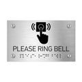 Information signs Please Ring Bell Signs - Stainless steel with Braille - Photo #3