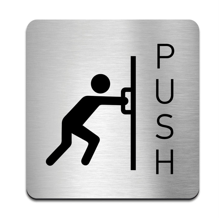 Information signs Push Door Signs - Steel Sign