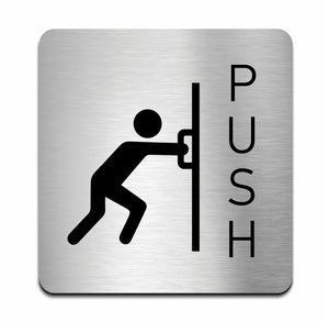 Information Signs - Push Door Sign - Steel Sign