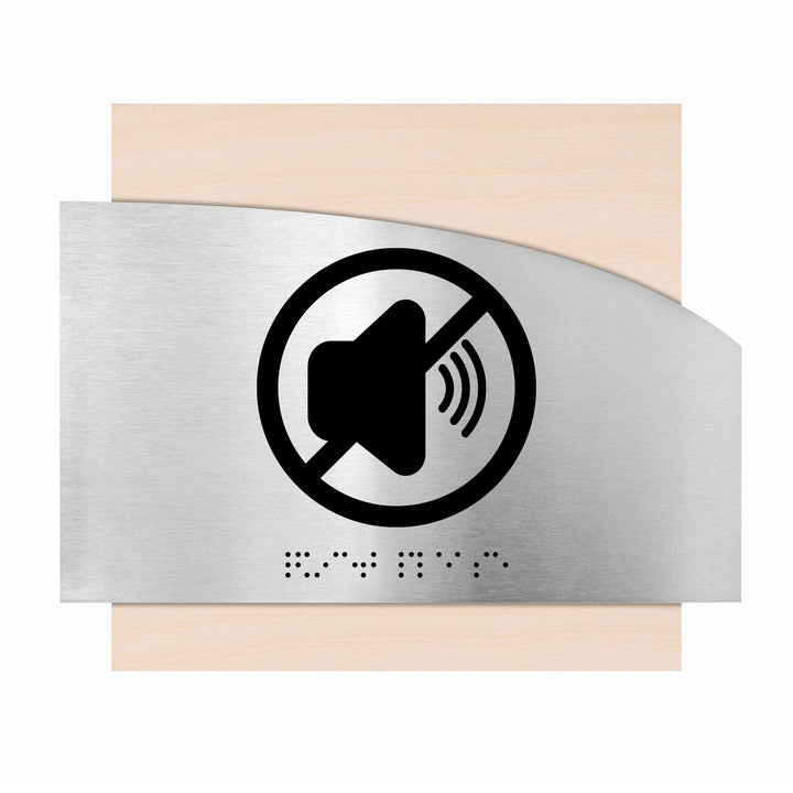 Information signs Steel Quiet Please Sing - "Wave" Design