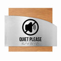 Information signs Wood Quiet Please Sing - "Wave" Design - Photo #7