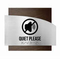 Information signs Wood Quiet Please Sing - "Wave" Design - Photo #1