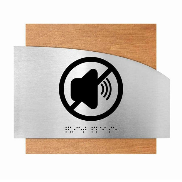 Information signs Steel Quiet Please Sing - "Wave" Design